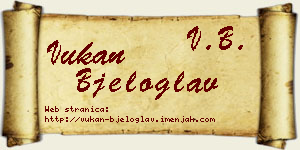 Vukan Bjeloglav vizit kartica